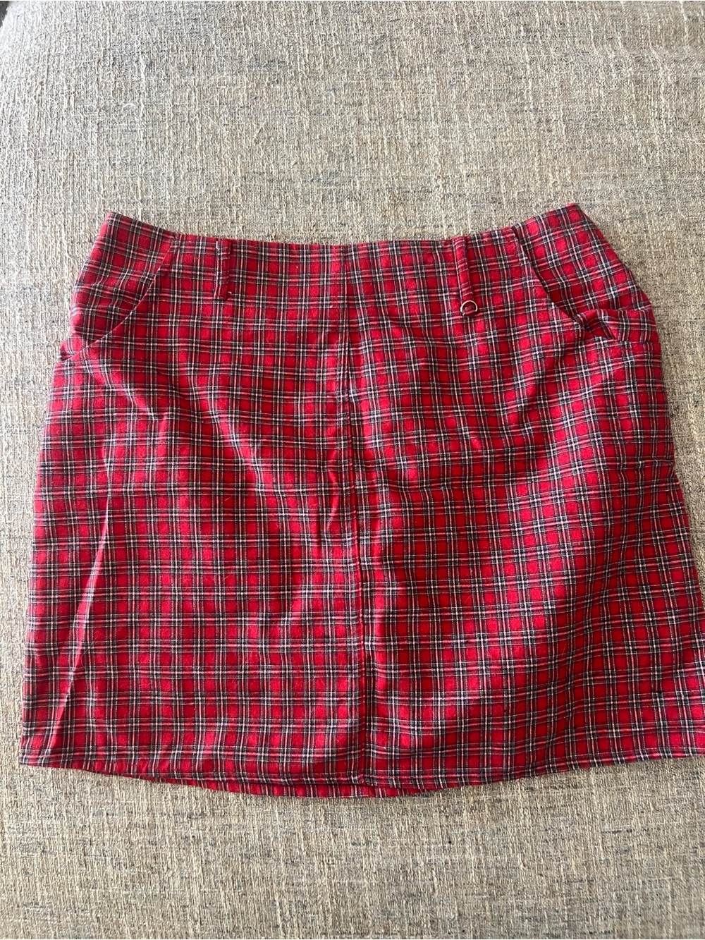 Vintage Red Plaid Women's Skirt